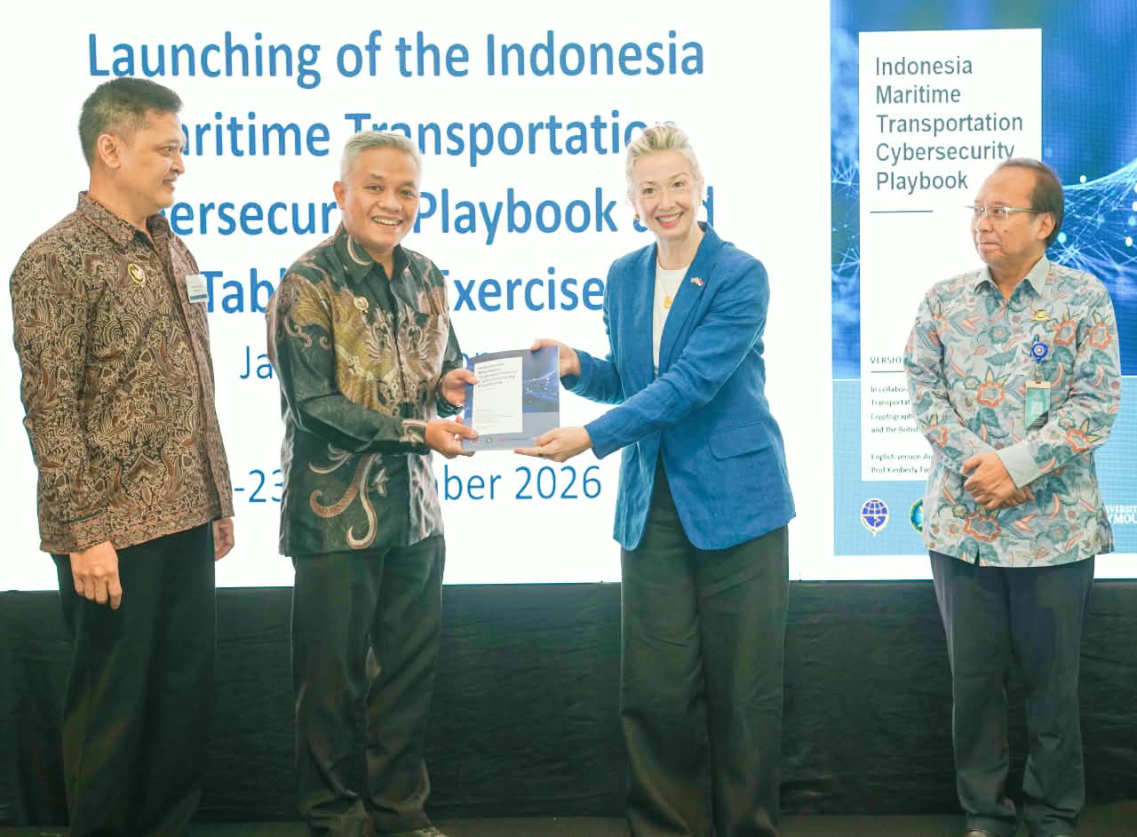 Perkuat Keamanan Siber Sektor Maritim, Kemenhub Bersama Kedutaan Besar Inggris Luncurkan Indonesia Maritime Transportation Cybersecurity Playbook